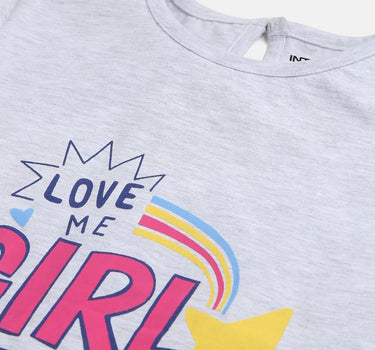 Graphic Cotton Regular Fit Girls T-Shirt