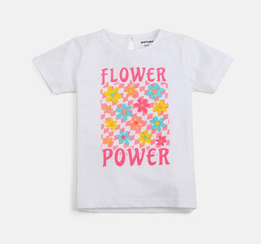 Graphic Cotton Regular Fit Girls T-Shirt