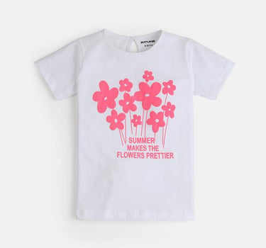 Printed Cotton Regular Fit Girls T-Shirt