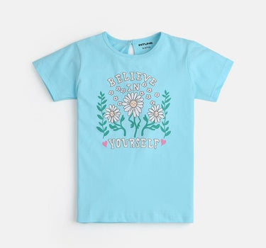 Printed Cotton Regular Fit Girls T-Shirt