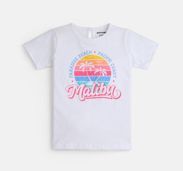 Printed Cotton Regular Fit Girls T-Shirt