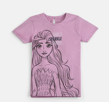 Printed Cotton Regular Fit Girls T-Shirt