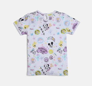 Printed Cotton Regular Fit Girls T-Shirt