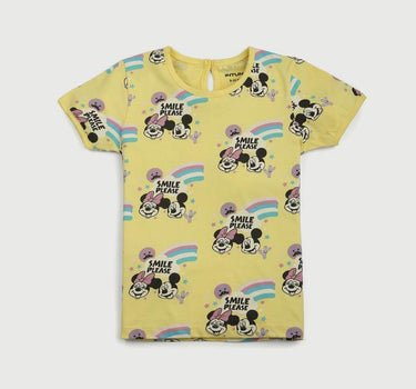 Printed Cotton Regular Fit Girls T-Shirt