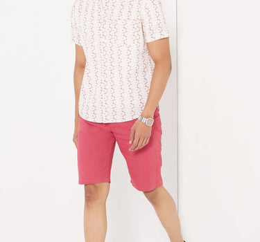 Coral Summer Comfort Fit Cotton Stretch Shorts