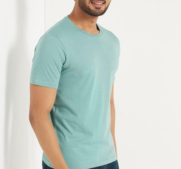 Men's Teal Crew Neck T-Shirt