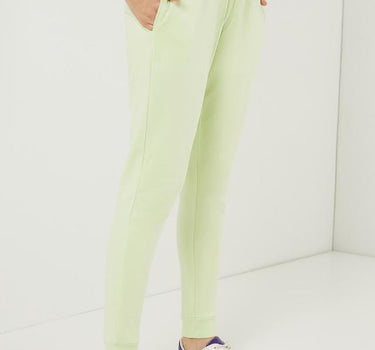 Green Cotton Joggers for Women