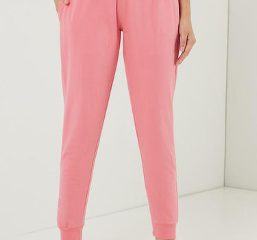 Pink Cotton Joggers for Women