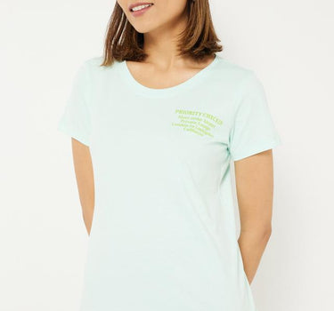 Printed Cotton Round Neck Women's T-Shirt