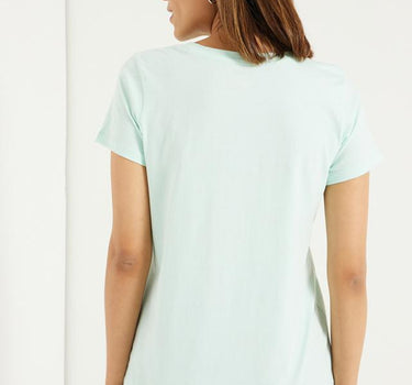 Printed Cotton Round Neck Women's T-Shirt