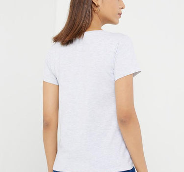 Printed Cotton Round Neck Women's T-Shirt