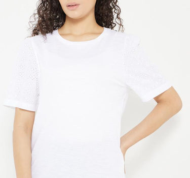 Solid Cotton Round Neck Women's T-Shirt