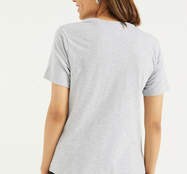 Solid Cotton Round Neck Women's T-Shirt