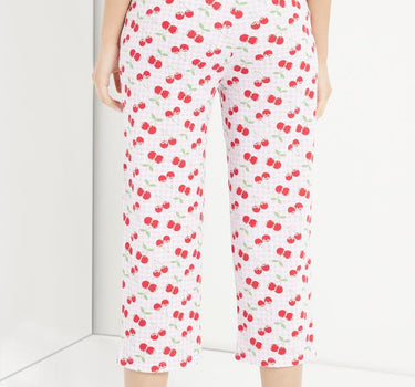 Cotton Blend Printed Capri Pants