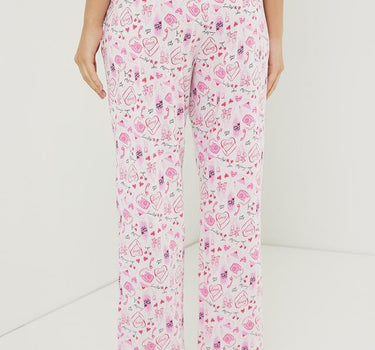 Cotton Blend Printed Capri Pants