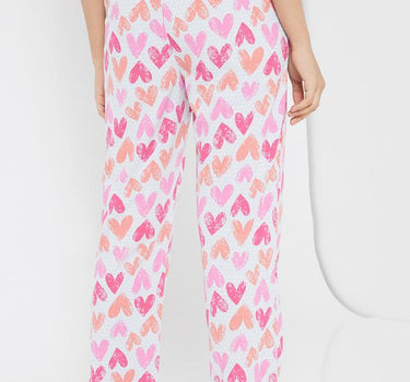 Cotton Blend Printed Capri Pants