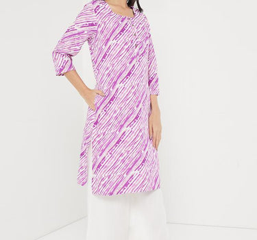 Printed Rayon Round Neck Women's Kurta