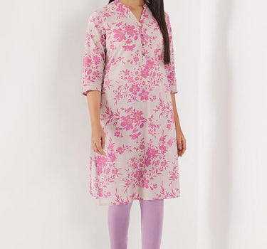 Printed Cotton Regular Fit Women's Long Kurta