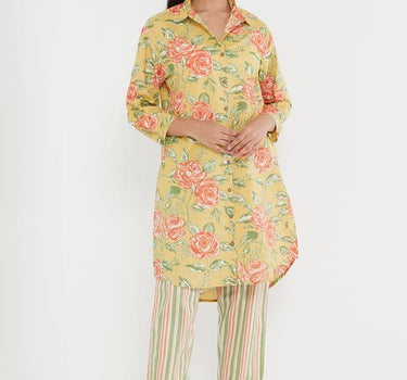 Solid Linen Regular Fit Women's Kurta Set