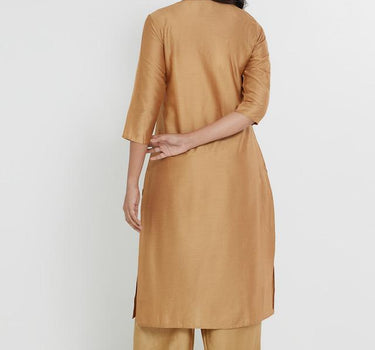 Embellished Blended Round Neck Women's Kurta