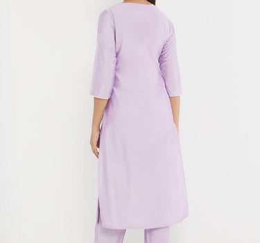 Embellished Polyester Blend Round Neck Women's Festive Wear Kurta