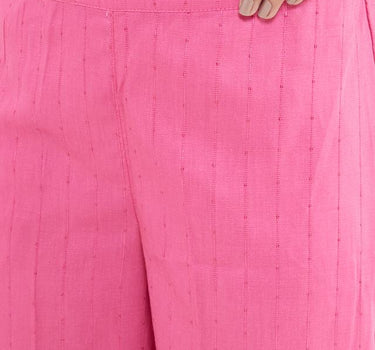 Sequinned Regular Fit Polyester Blend Women's Casual Wear Pants