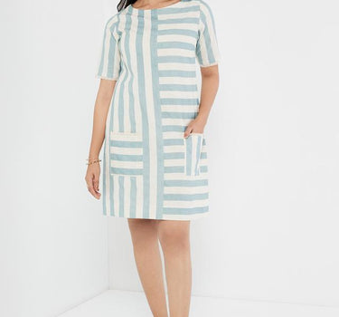 Stripes Blended Regular Fit Women's Dress