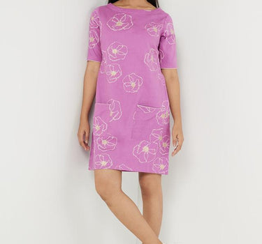 Printed Blended Regular Fit Women's Dress