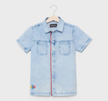 Printed Cotton Boys Shirt