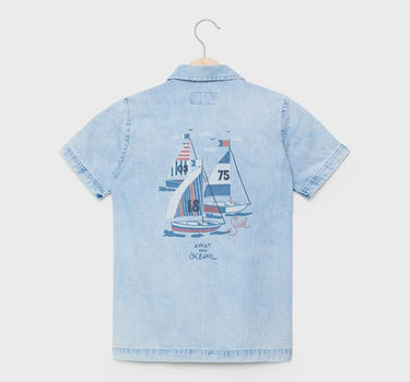 Printed Cotton Boys Shirt