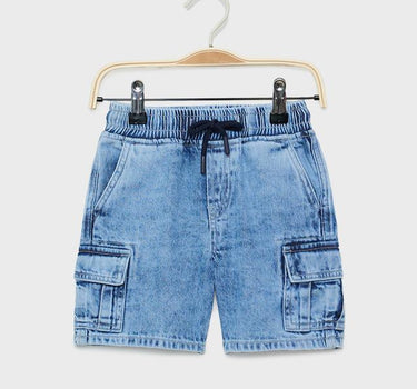 Solid Denim Regular Fit Boys Shorts