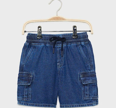 Solid Denim Regular Fit Boys Shorts