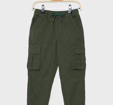 Solid Cotton Regular Fit Boys Trousers