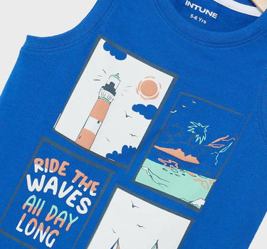 Graphic Print Cotton Round Neck Boys T-Shirt