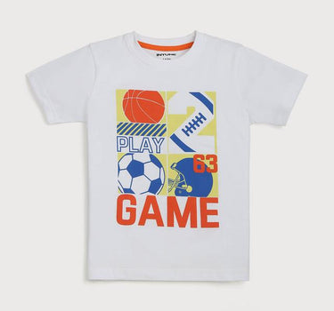 Graphic Print Cotton Round Neck Boys T-Shirt