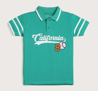 Printed Cotton Polo Boys T-Shirt