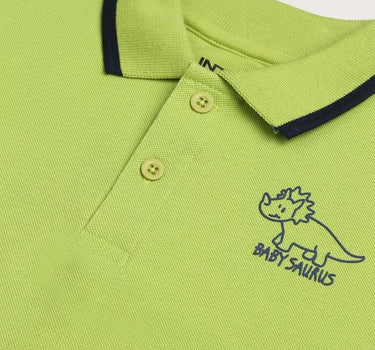 Printed Cotton Polo Boys T-Shirt