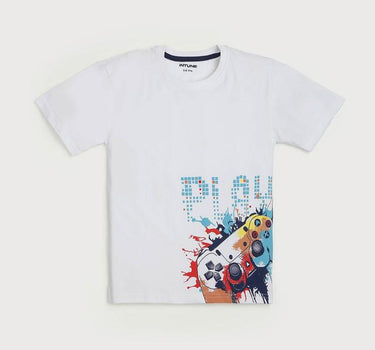 Graphic Print Cotton Round Neck Boys T-Shirt