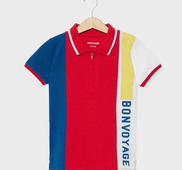 Printed Cotton Polo Boys T-Shirt