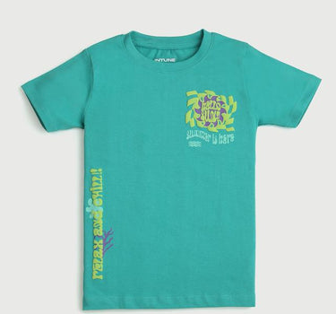 Printed Cotton Round Neck Boys T-Shirt