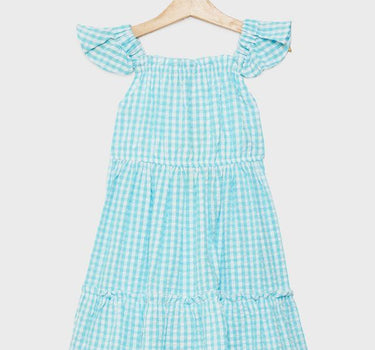 Schiffli Cotton Regular Fit Girls Frock