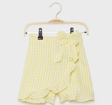 Checks Cotton Regular Fit Girls Shorts