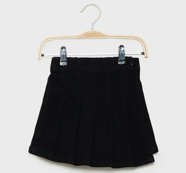 Solid Denim Regular Fit Girls Skirt