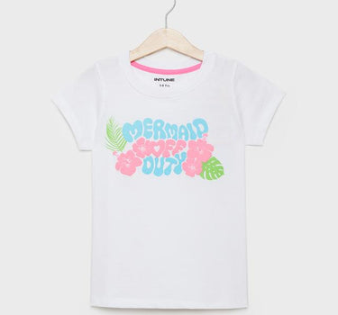 Printed Cotton Round Neck Girls T-Shirt