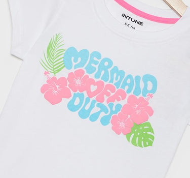 Printed Cotton Round Neck Girls T-Shirt