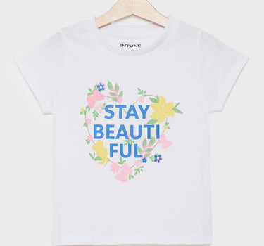 Printed Cotton Round Neck Girls T-Shirt