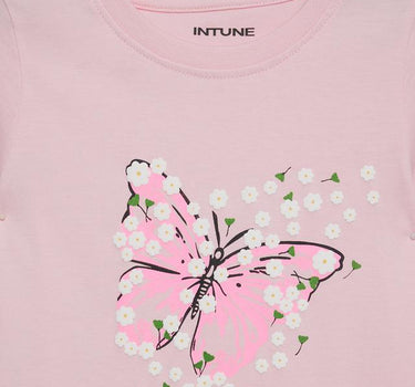 Printed Cotton Round Neck Girls T-Shirt