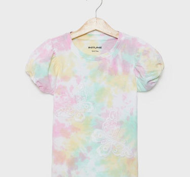 Tie & Dye Cotton Round Neck Girls T-Shirt