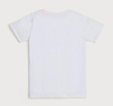 Graphic Print Cotton Round Neck Girls T-Shirt