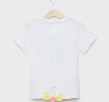 Printed Cotton Round Neck Girls T-Shirt